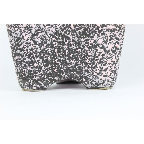 Kenwood Zanesville Pottery Vase 10” USA 2103 MCM Pink Black Speckled Tri Lobe - Picture 10 of 14